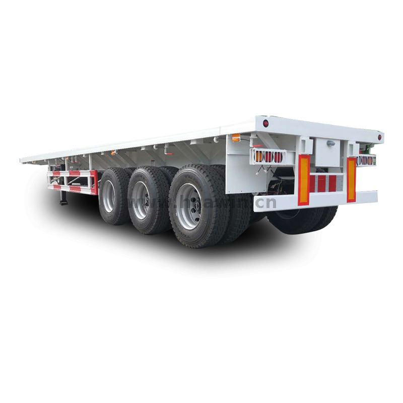 Sinotruk 3 Axles 40FT Flatbed Semi Trailer with Jost King Pin